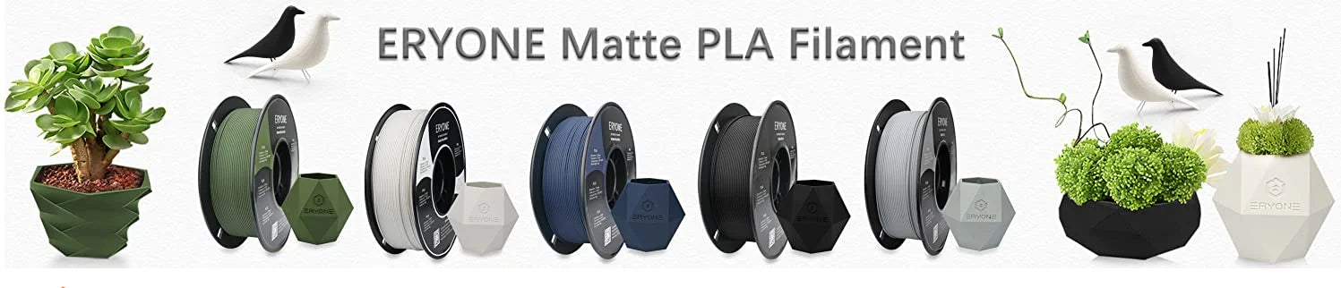 ERYONE PLA Matte Premium Filament 3D Print, Multicolour Available, 1KG/Spool