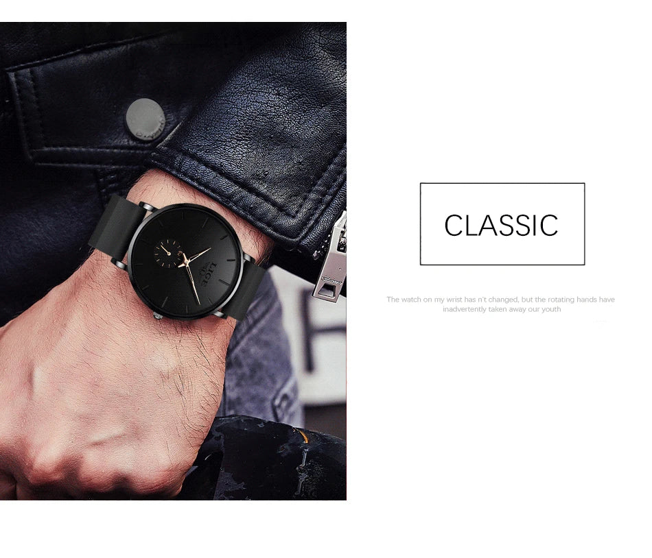 LIGE Sports Luxury Waterproof Ultra-Thin Watch for Men Women