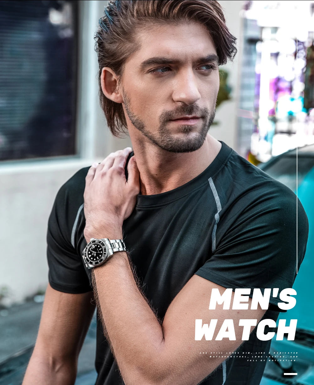 ADDIESDIVE Stainless Steel Watch for Men Waterproof Outdoor Leisure Sports Watch