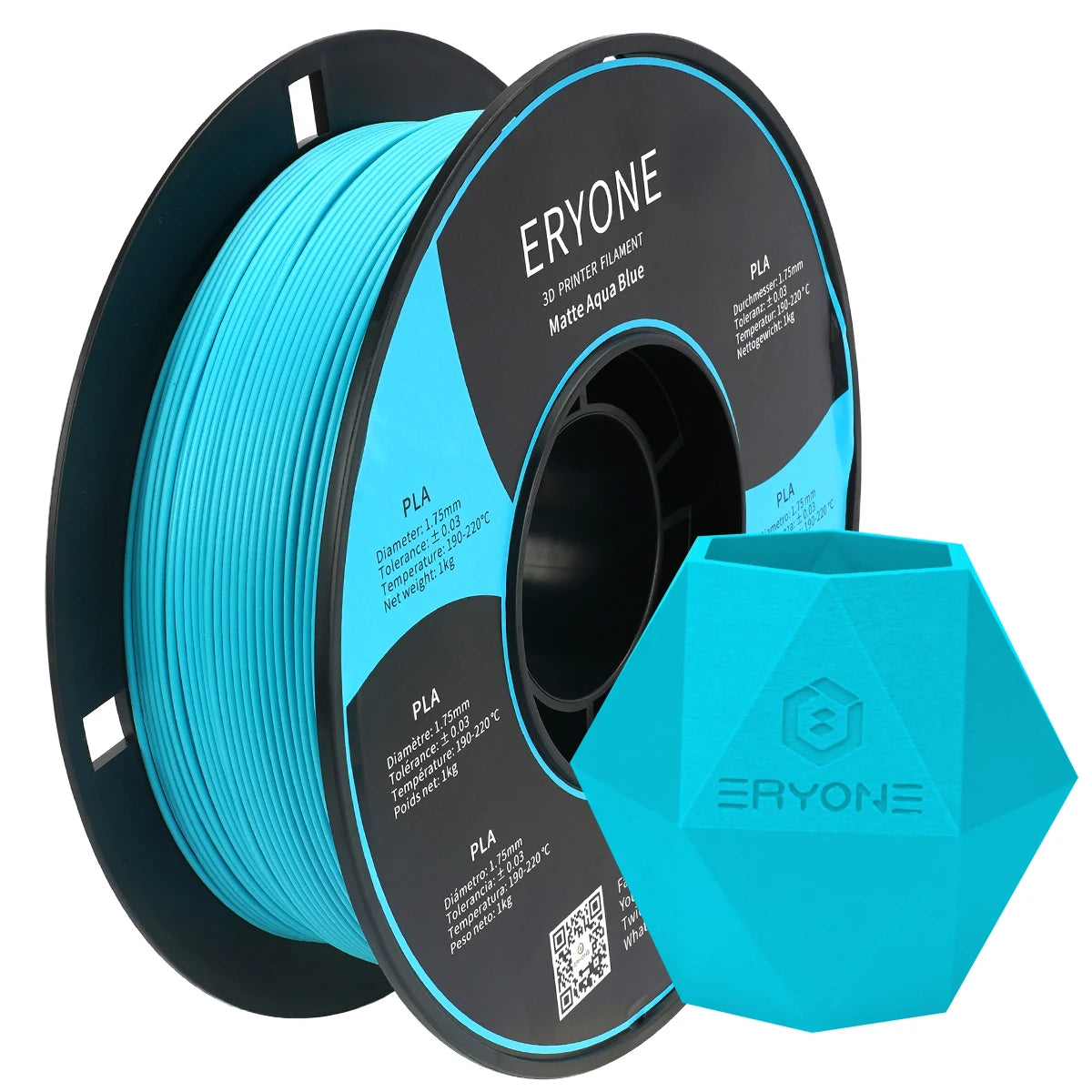 ERYONE PLA Matte Premium Filament 3D Print, Multicolour Available, 1KG/Spool