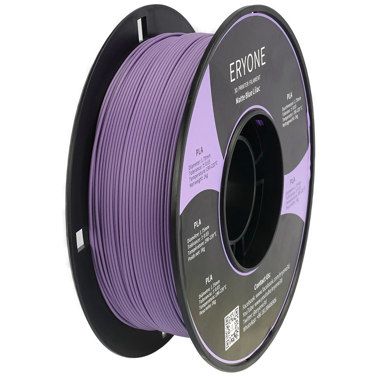 ERYONE PLA Matte Premium Filament 3D Print, Multicolour Available, 1KG/Spool