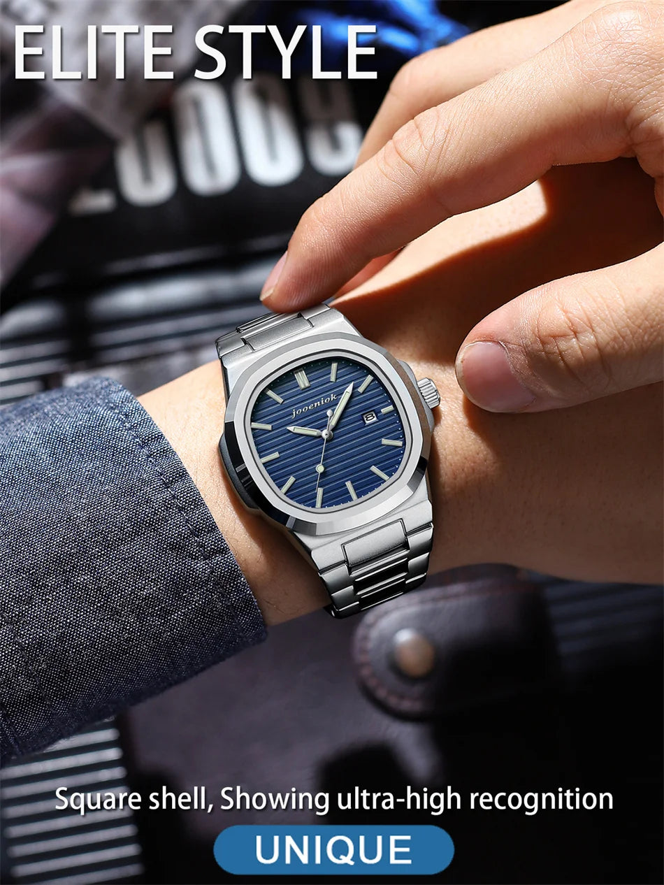 JOOENIOK Top Luxury Waterproof Luminous Men Watch