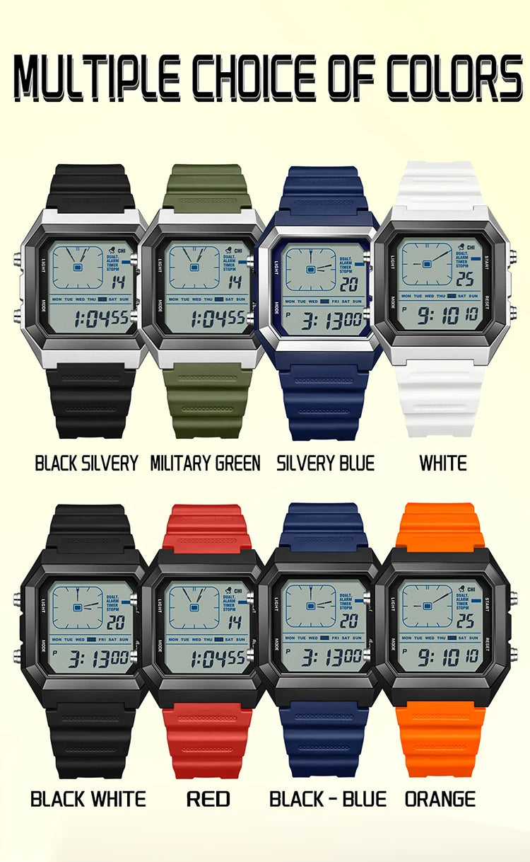 SANDA  Digital Watches for Man Multifunction Luminous Chronograph Calendar Outdoor Sport Waterproof