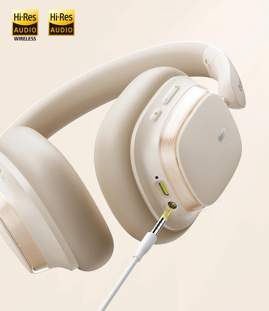 Baseus Wireless Headphones Bluetooth 5.4 Noise Cancelling Hi-Res Spatial Audio 120Hours Time