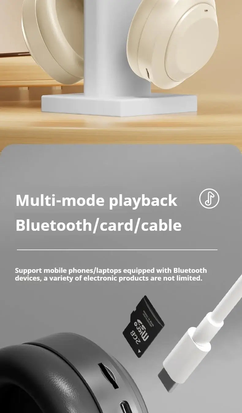 HIFI Stereo Headsets Sport Gamers with Wireless Bluetooth 5.3 and HD Mic