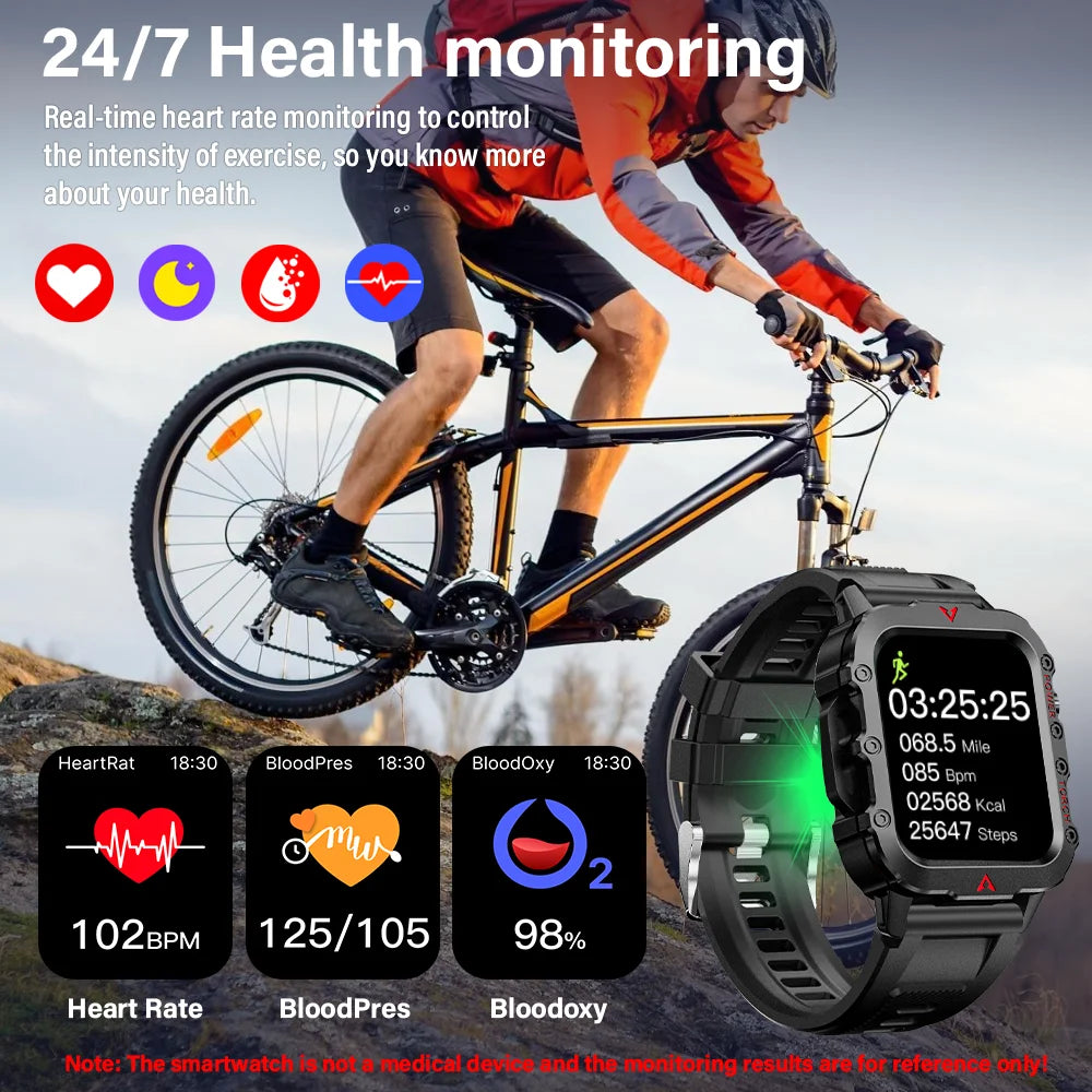 LAXASFIT Men Sports Smart Watch 1.71 Screen Blood Oxygen