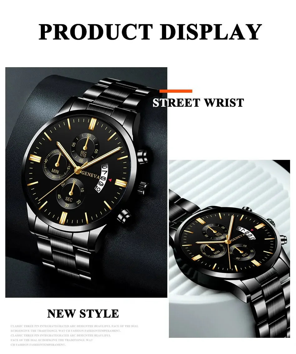 Luxury Men Fashion Stainless Steel Watch