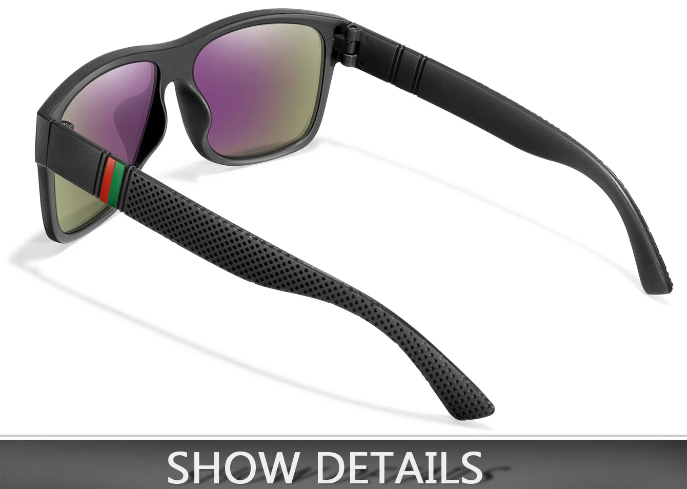 Classic Men Square Polarized  Sunglasses for Outdoor Driving Cycling Running Goggles Vintage Large Frame UV400