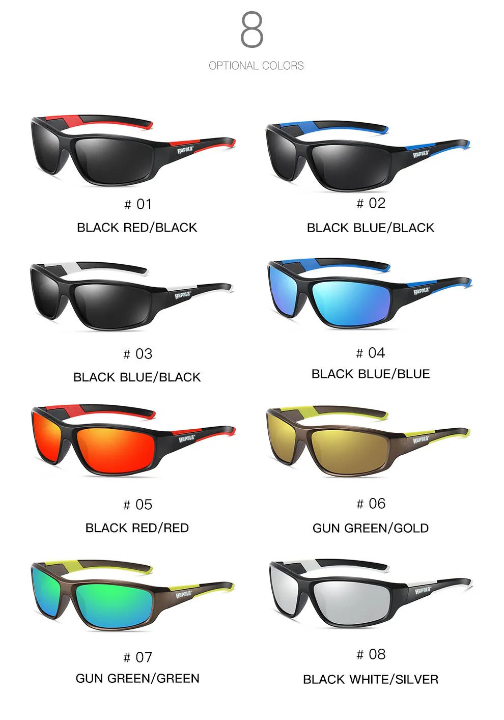 Rapala  High Definition Polarized Sunglasses for Men Women Outdoor Driving with UV400 Protection