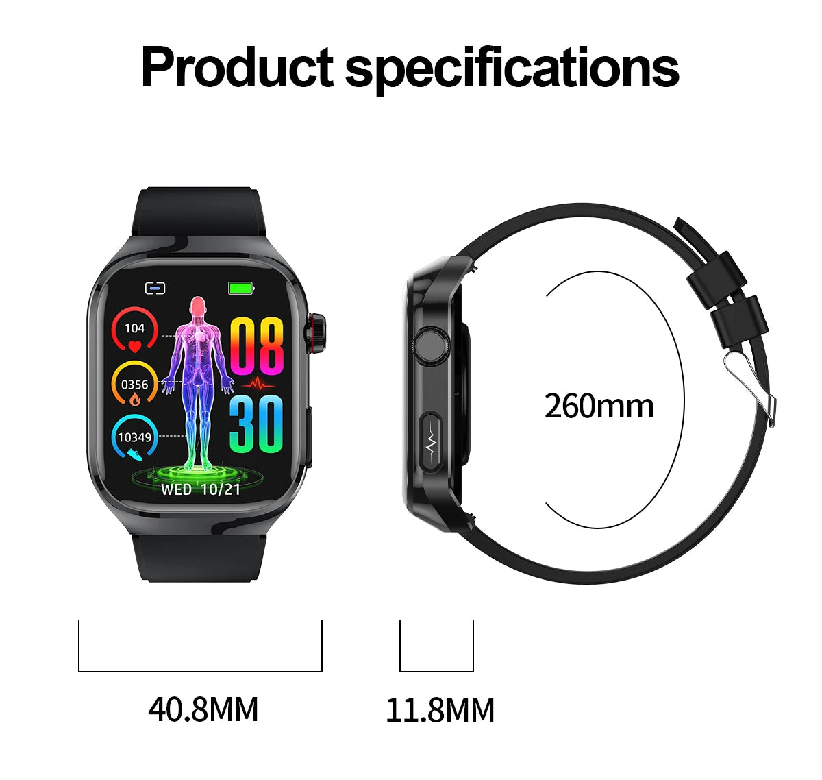 Xiaomi Five organ examination Smart Watch Men Women ECG+PPG Uric Acid Blood Fat