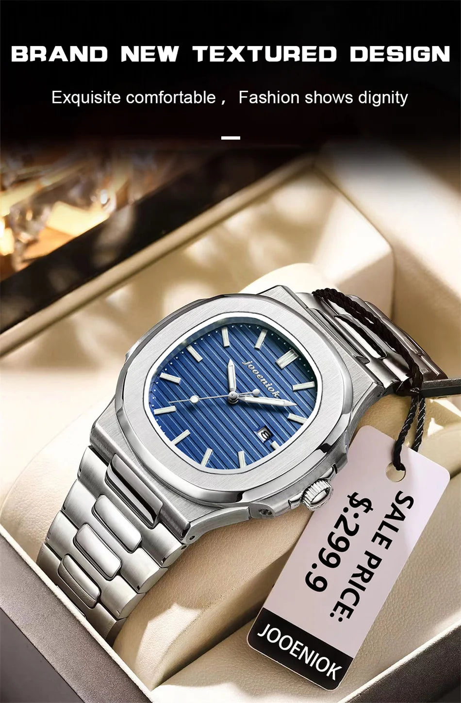 JOOENIOK Top Luxury Waterproof Luminous Men Watch