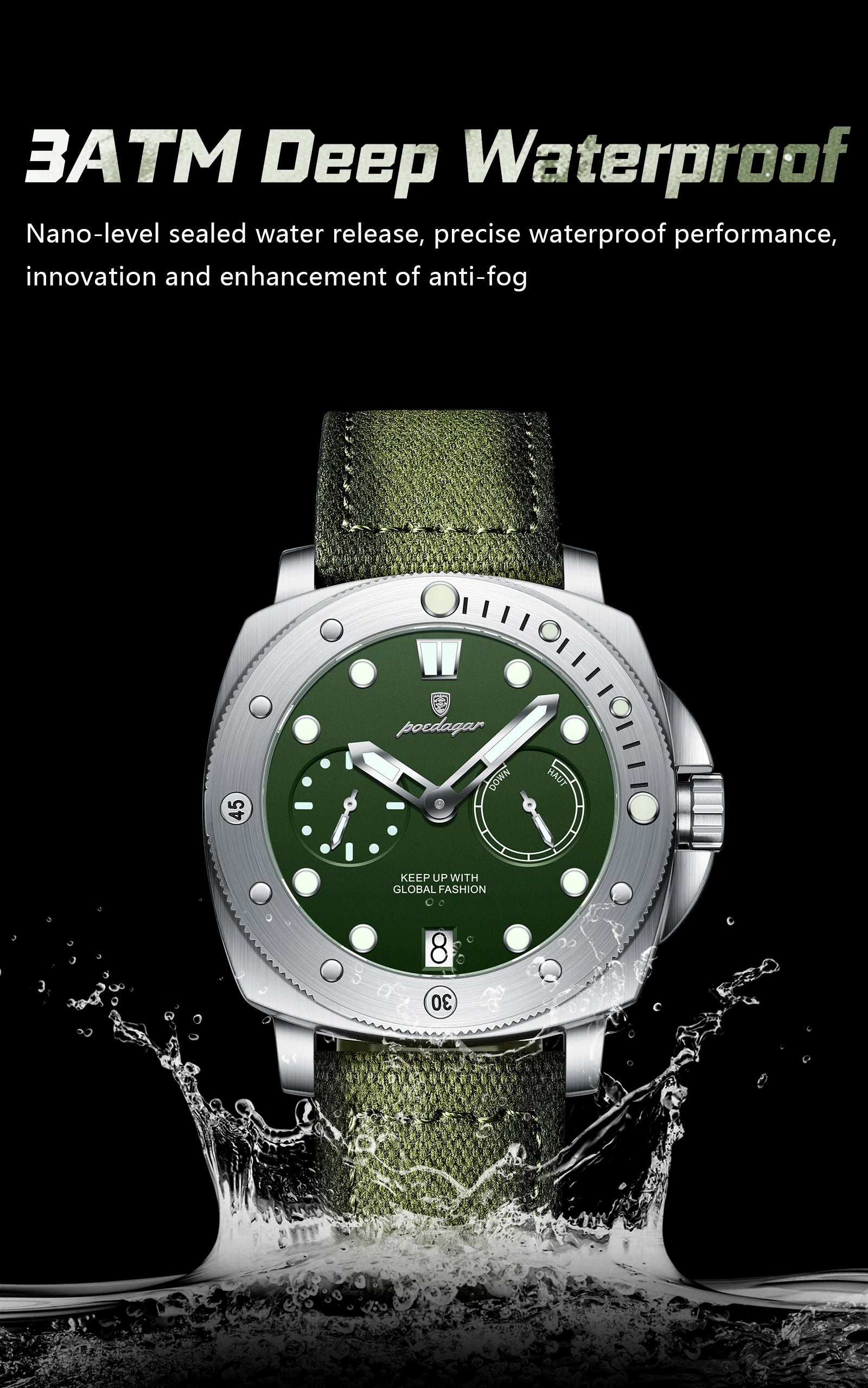 POEDAGAR High Quality Military Watch For Man Waterproof Luminous Date