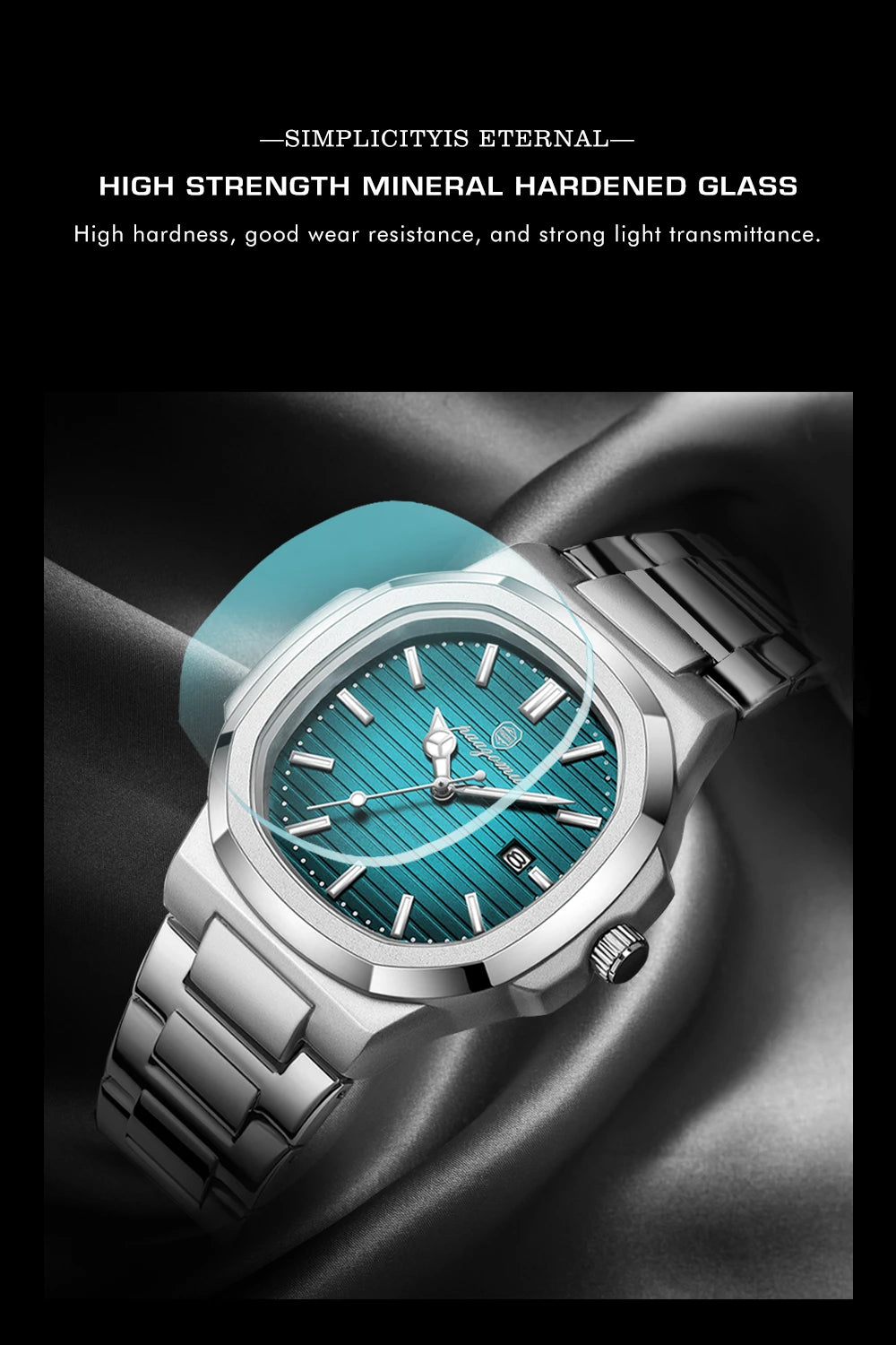 PAAZOMU Luxury Stainless Steel Business Waterproof Luminous Men Watch