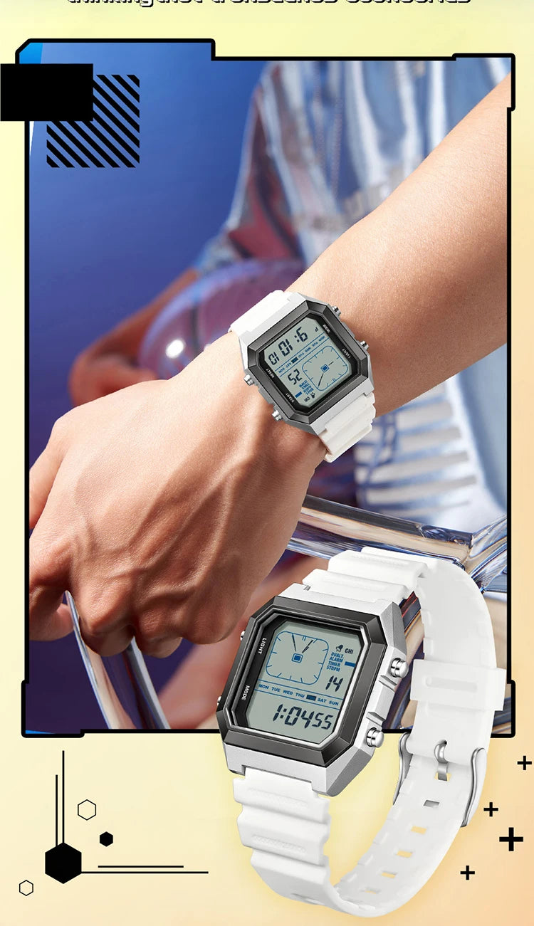 SANDA  Digital Watches for Man Multifunction Luminous Chronograph Calendar Outdoor Sport Waterproof