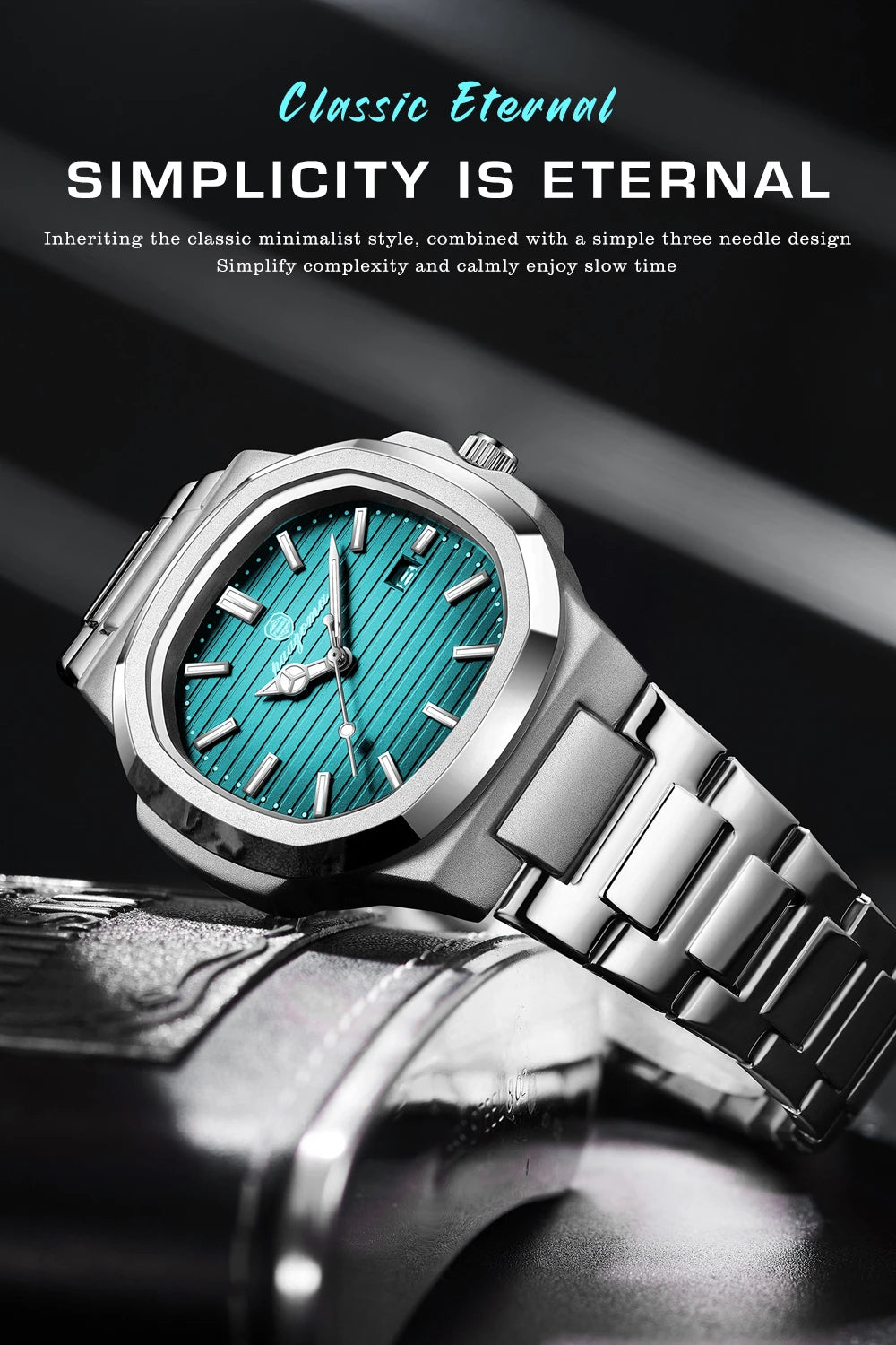 PAAZOMU Luxury Stainless Steel Business Waterproof Luminous Men Watch