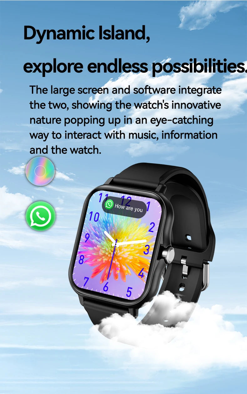 LAXASFIT Heart Rate Monitor Sports Fitness Smart Watch for Men Women
