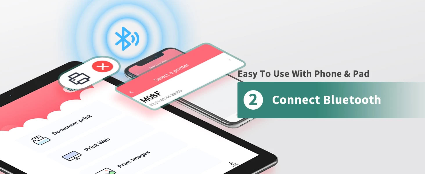 Phomemo  A4 Paper Portable Thermal  Bluetooth Mobile Printer Compatible with Android & iOS Phone & Laptop