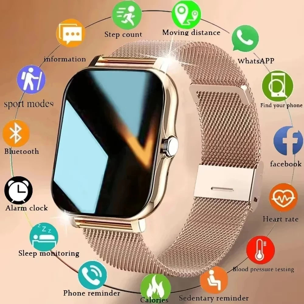LAXASFIT Heart Rate Monitor Sports Fitness Smart Watch for Men Women