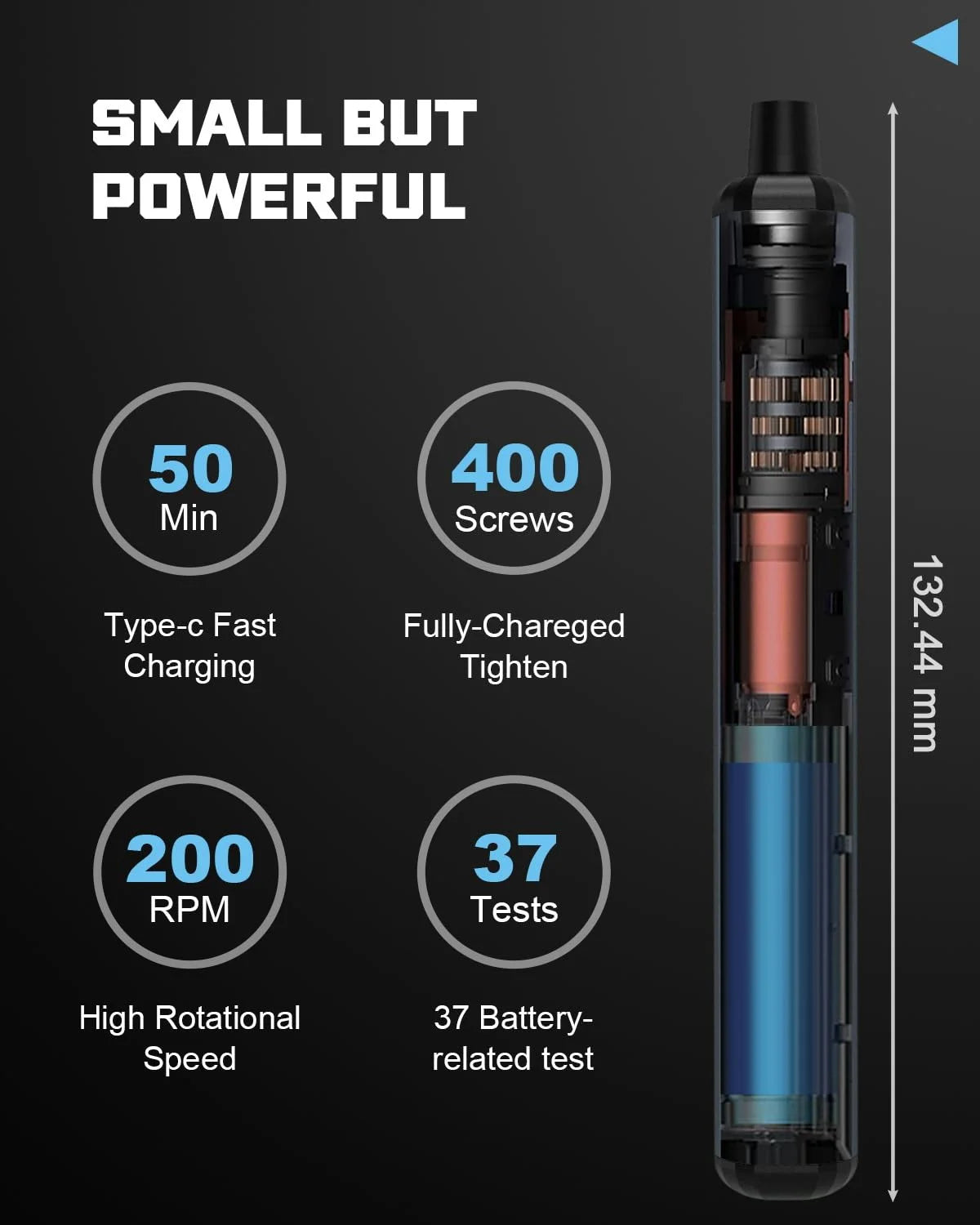 Precision Electric Screwdriver Set with 64 Magnetic Bits 5 Torque Adjustable Mini Power Tool for iPhone Watch Camera Laptop PC