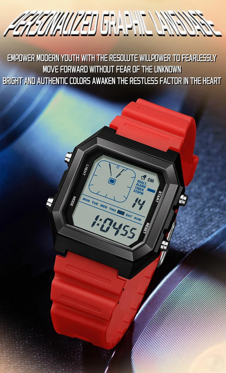 SANDA  Digital Watches for Man Multifunction Luminous Chronograph Calendar Outdoor Sport Waterproof