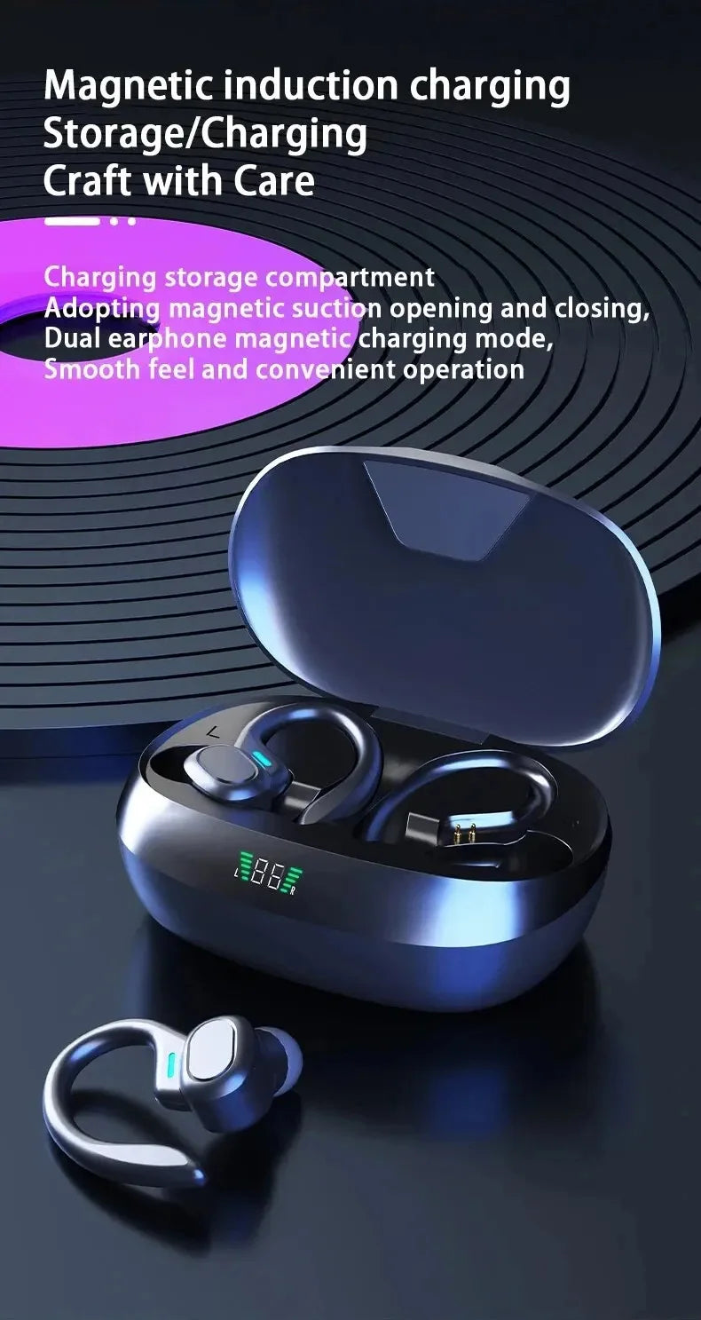 SJUJ Wireless Ear hook Sports HIFI Stereo Waterproof Earbuds With Mic