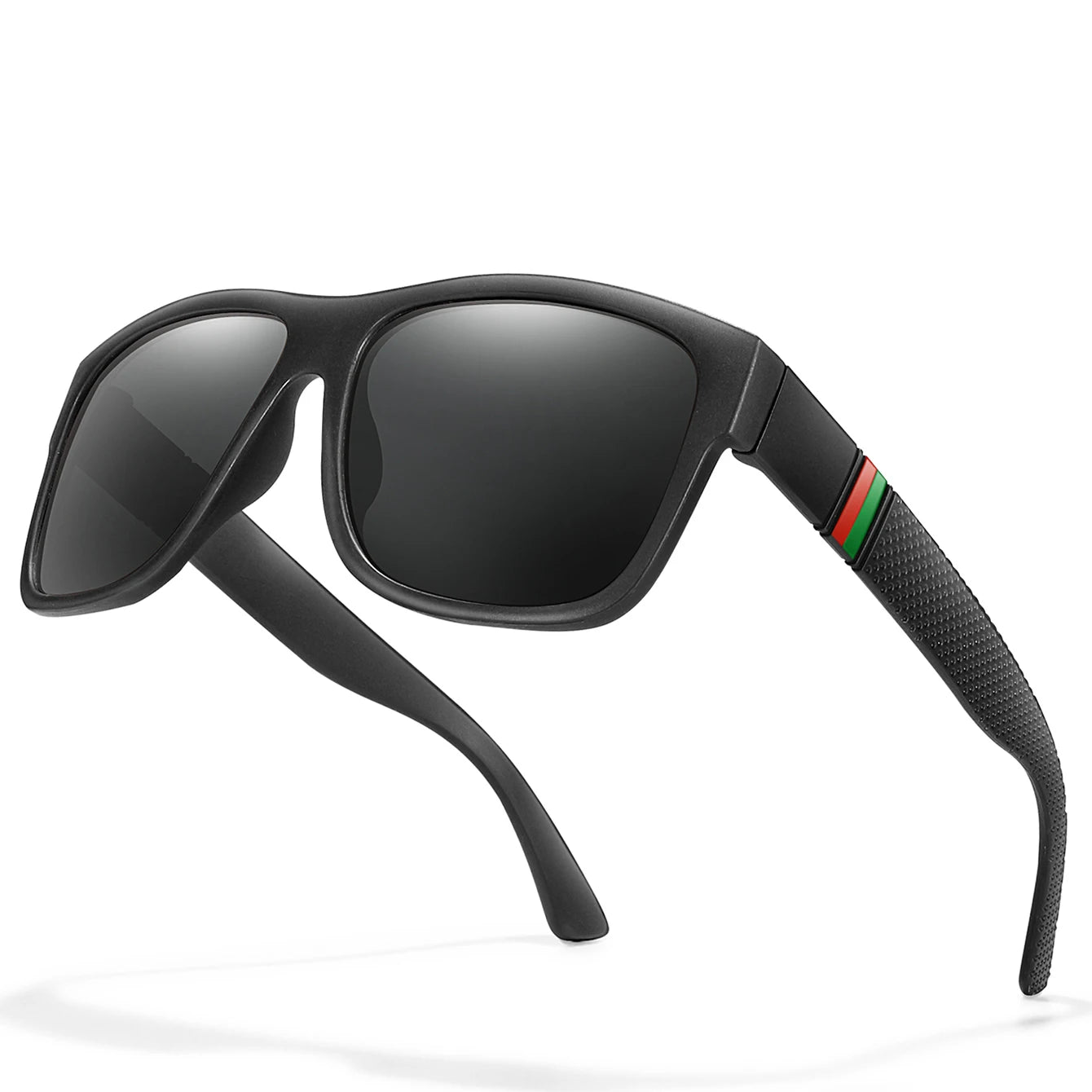 Classic Men Square Polarized  Sunglasses for Outdoor Driving Cycling Running Goggles Vintage Large Frame UV400