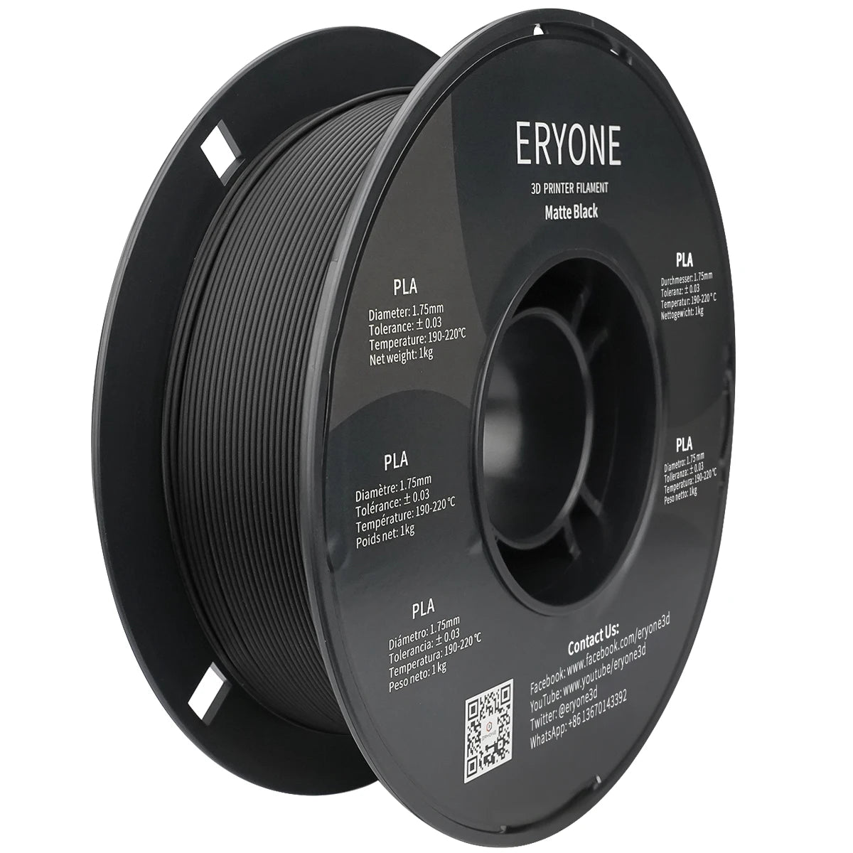 ERYONE PLA Matte Premium Filament 3D Print, Multicolour Available, 1KG/Spool
