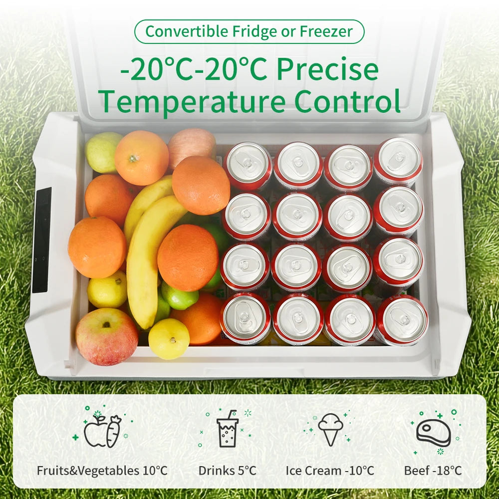ALPICOOL: Car Refrigerator 12V Compressor Fridge Freezer 12/24V DC 100-240V AC Portable Cooler for Camping Travel 25L, 35L, 45L