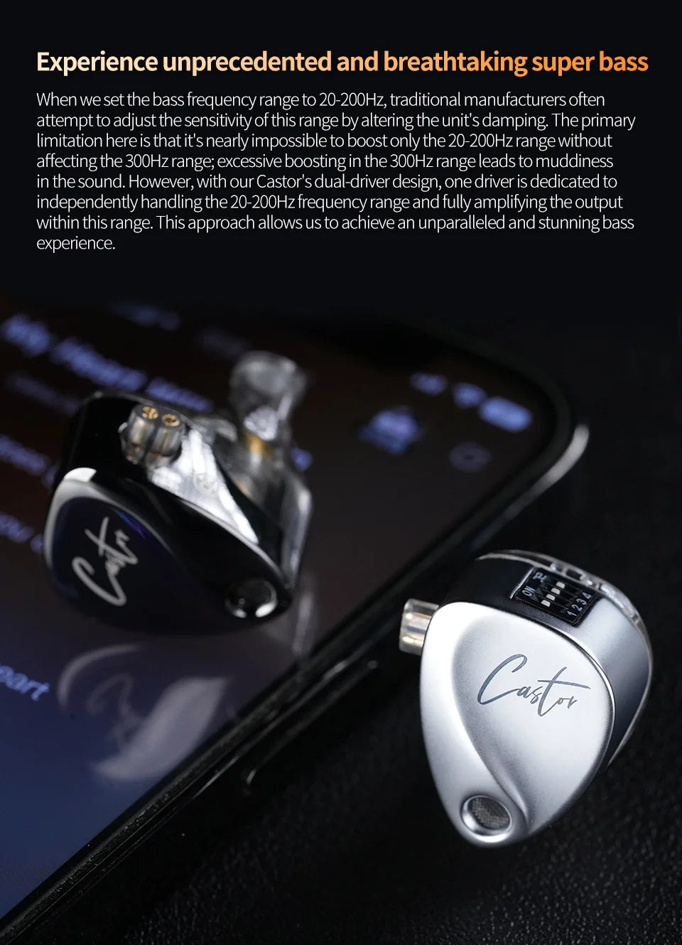KZ Castor In Ear HiFi 2DD Dynamic High-end Tuneable Balanced  Earphones