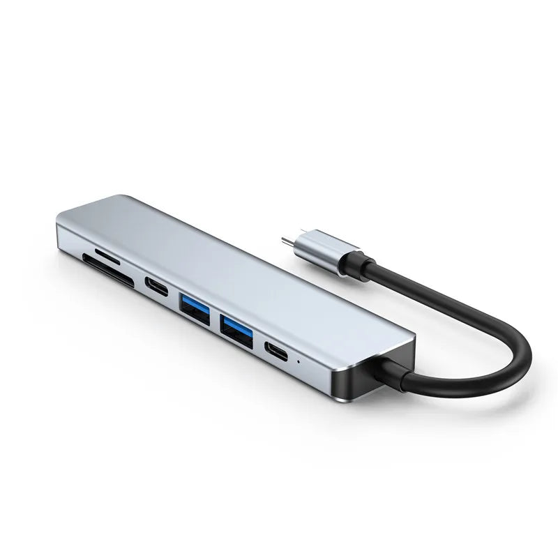 7-in-1 USB C Docking Station 4K HDMI-compatible Adapter USB 3.0 HUB TYPE C to HDMI PD 87W USB C Splitter for Laptop MacBook Pro