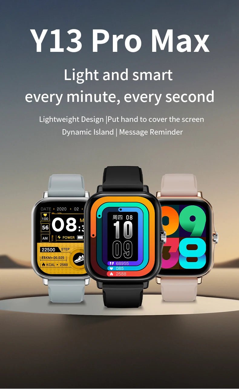 LAXASFIT Heart Rate Monitor Sports Fitness Smart Watch for Men Women