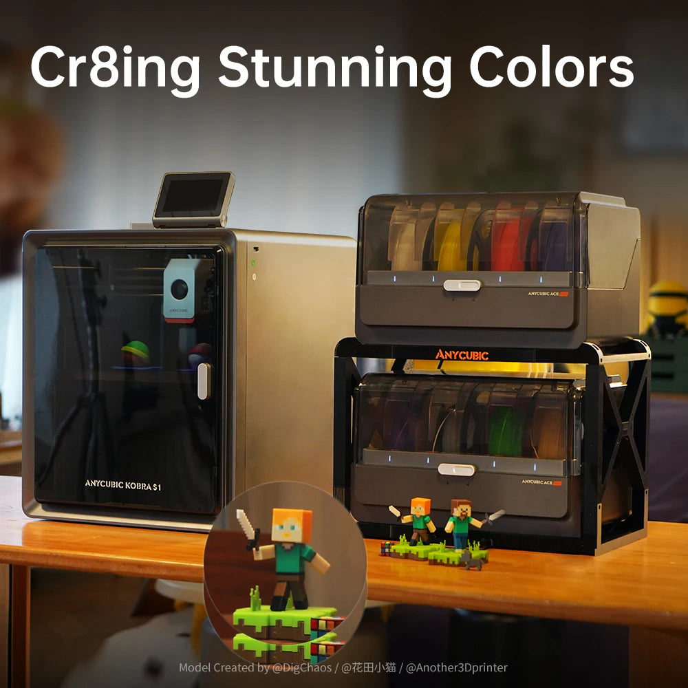 Anycubic Kobra S1 AE Version 3D Printer Core XY Stable Structure Max Speed 600mm/s High Precision Ultra-Quiet 3D Printer