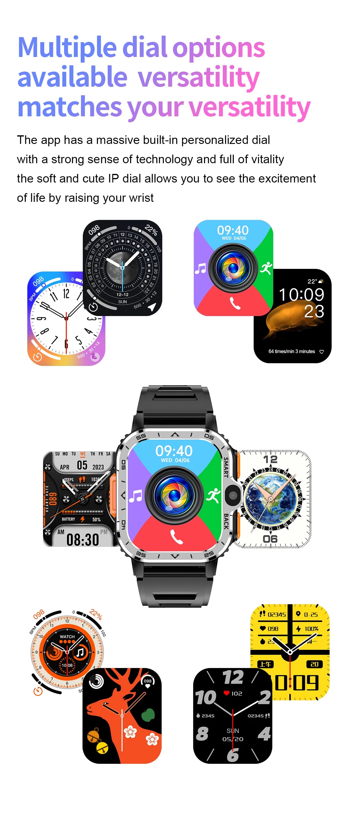 VALDUS Android Smart Watch Men  16G/64G ROM HD Dual Camera 4G SIM Card