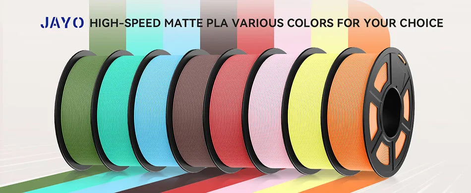 JAYO PLA Classic 3D Printer Filament 1.75mm High Speed Matte PLA 3D Filament 4Rolls/set Neatly Wound Matte Effect 1.1KG/Roll