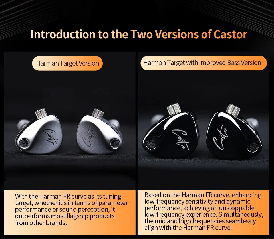 KZ Castor In Ear HiFi 2DD Dynamic High-end Tuneable Balanced  Earphones