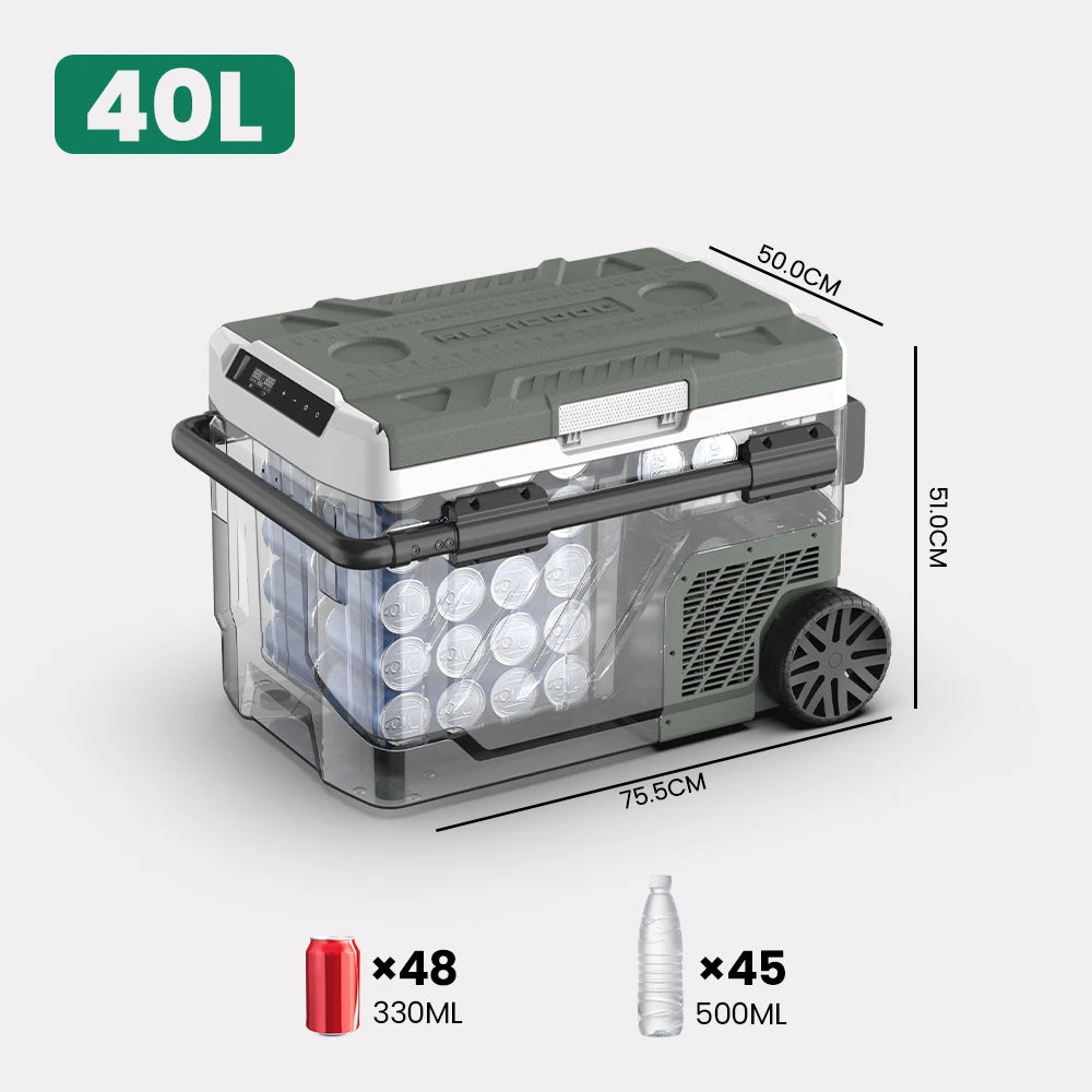 ALPICOOL: Car Refrigerator Portable Compressor Cooler 12/24V DC 100-240V AC Mini Fridge Freezer for Camping40L 50L 60L  BBQ
