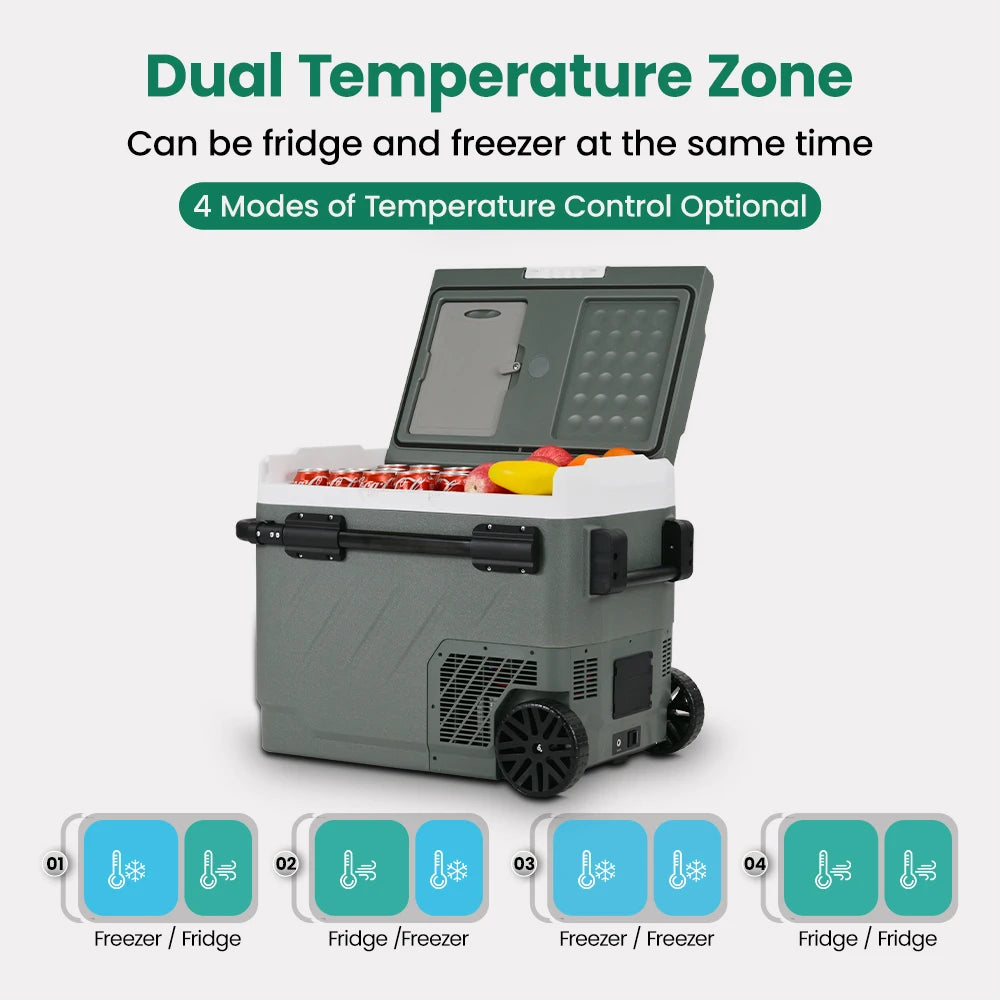 ALPICOOL: Car Refrigerator Portable Compressor Cooler 12/24V DC 100-240V AC Mini Fridge Freezer for Camping40L 50L 60L  BBQ