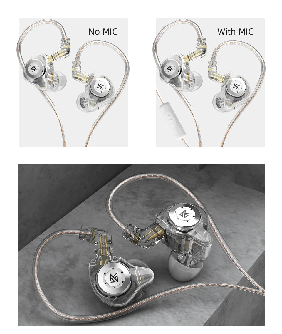 KZ PRO Dynamic HIFI Bass Earbuds In Sport - Noise Cancelling