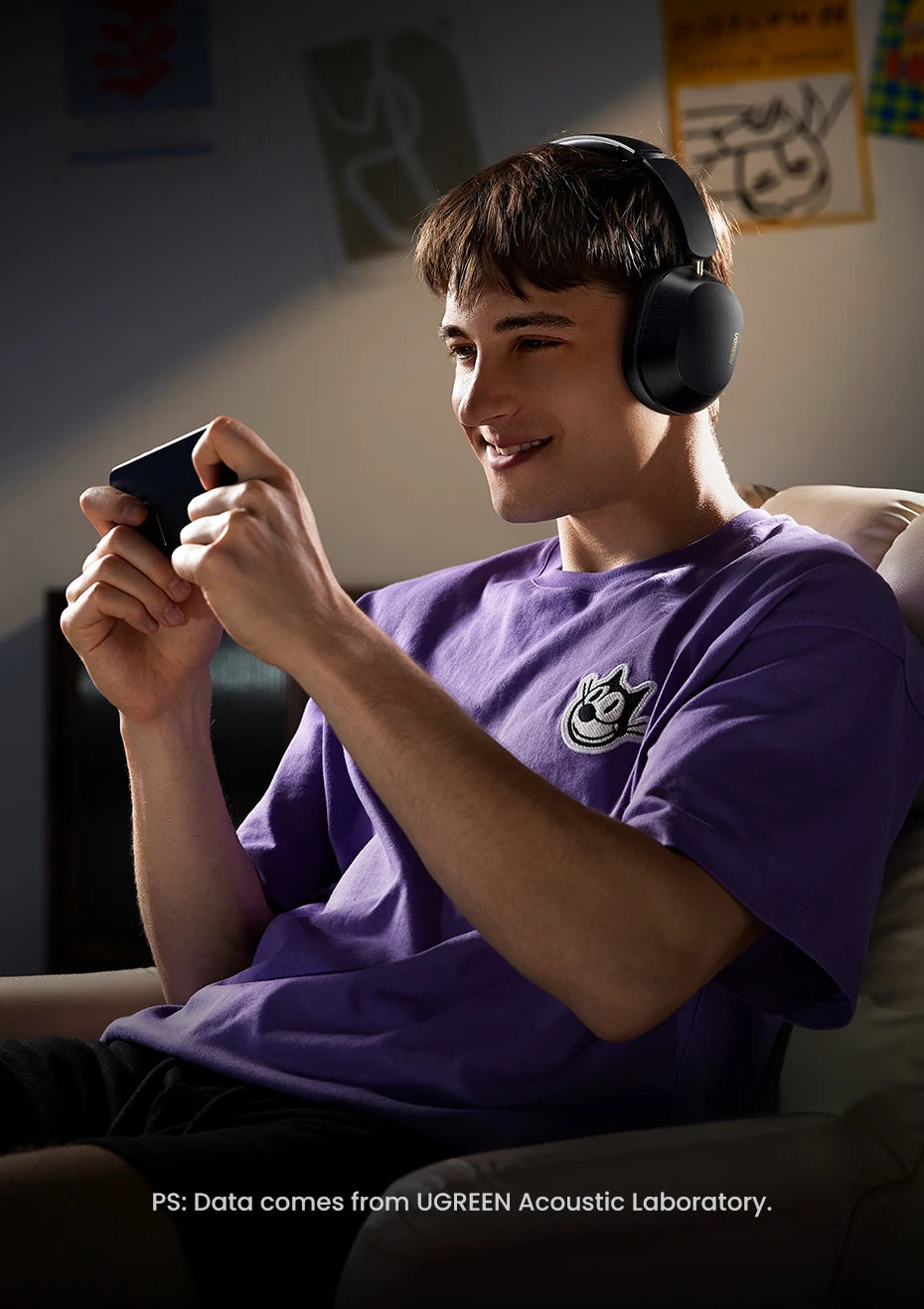 UGREEN  Wireless Bluetooth Headphones Noise Cancellation Hi-Res Spatial Audio Earphones Headset