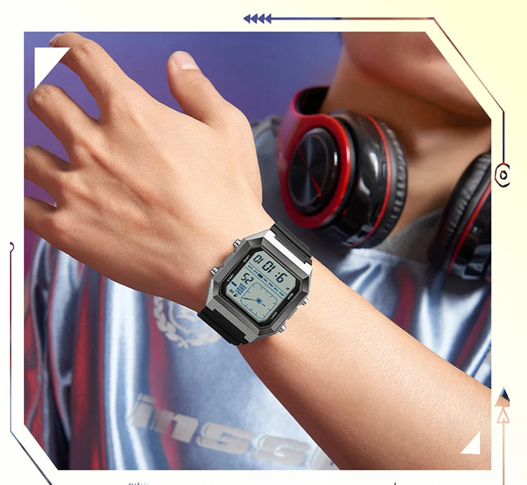 SANDA  Digital Watches for Man Multifunction Luminous Chronograph Calendar Outdoor Sport Waterproof