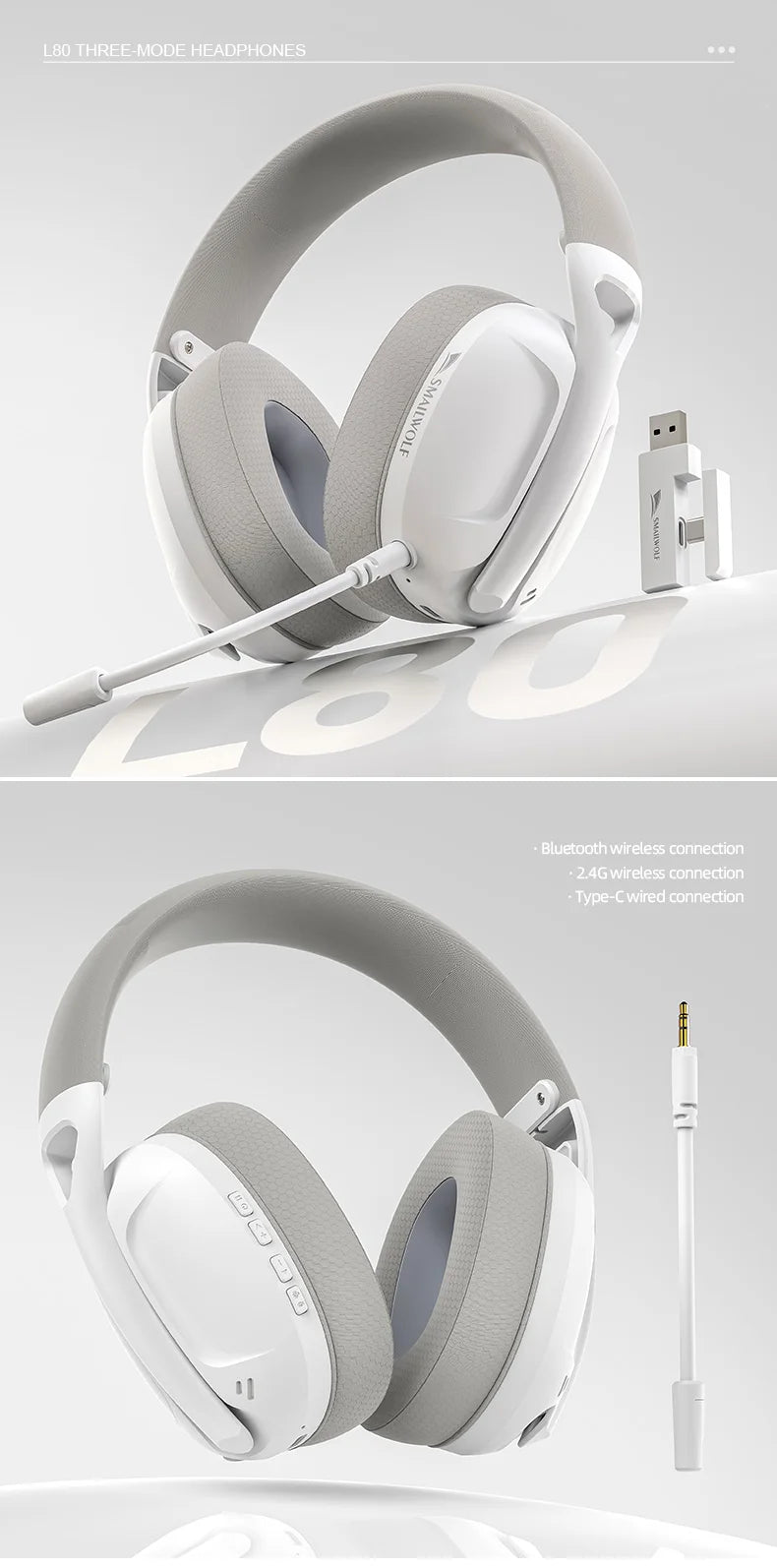 SMAILWOLF wireless Bluetooth lightweight gaming sports bass headsets