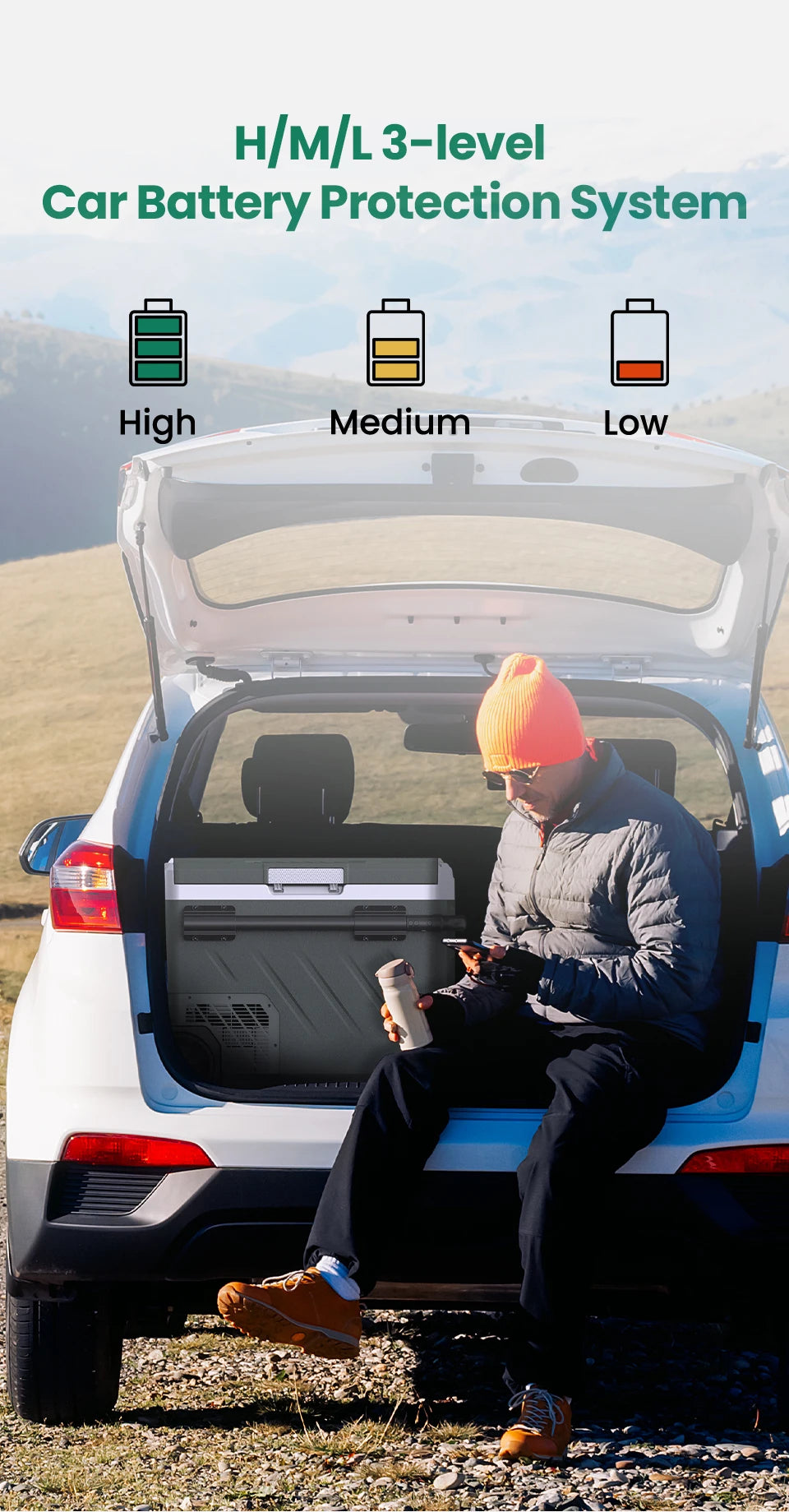 ALPICOOL: Car Refrigerator Portable Compressor Cooler 12/24V DC 100-240V AC Mini Fridge Freezer for Camping40L 50L 60L  BBQ
