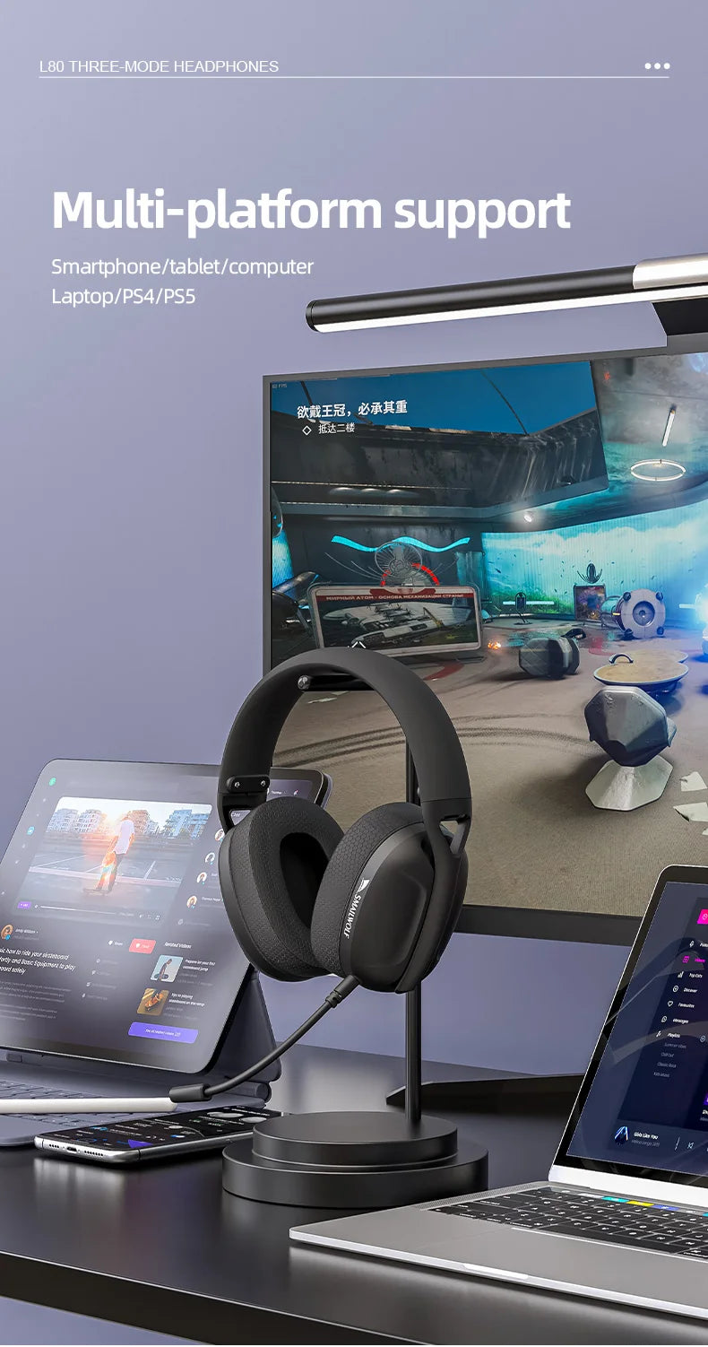 SMAILWOLF wireless Bluetooth lightweight gaming sports bass headsets