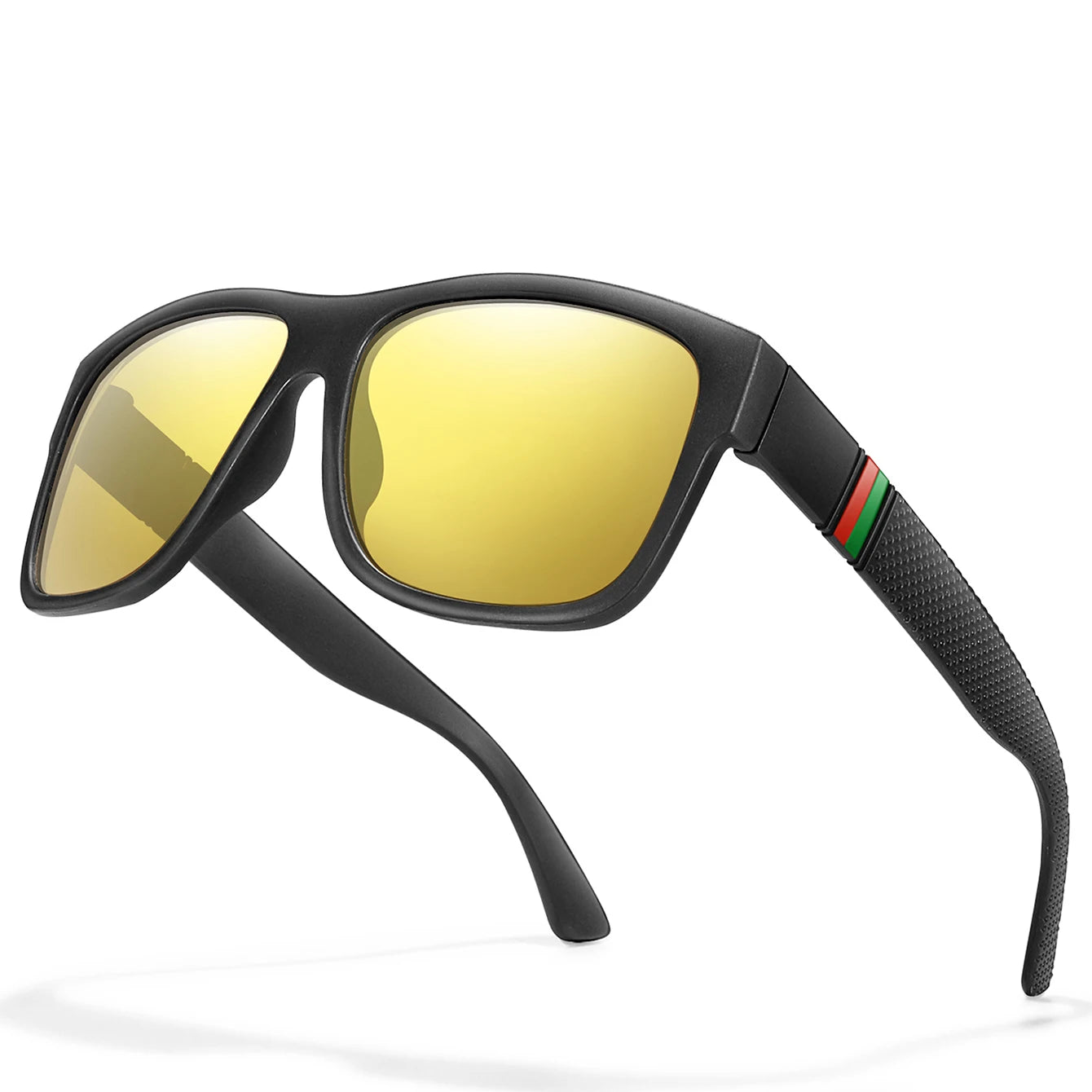 Classic Men Square Polarized  Sunglasses for Outdoor Driving Cycling Running Goggles Vintage Large Frame UV400