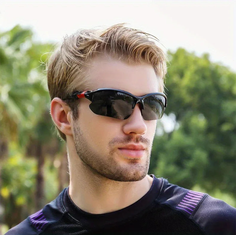 Outdoor Polarized Fashionable Sports Glasses for Men and Women, Windproof Suitable for Baseball Running Golf and Driving