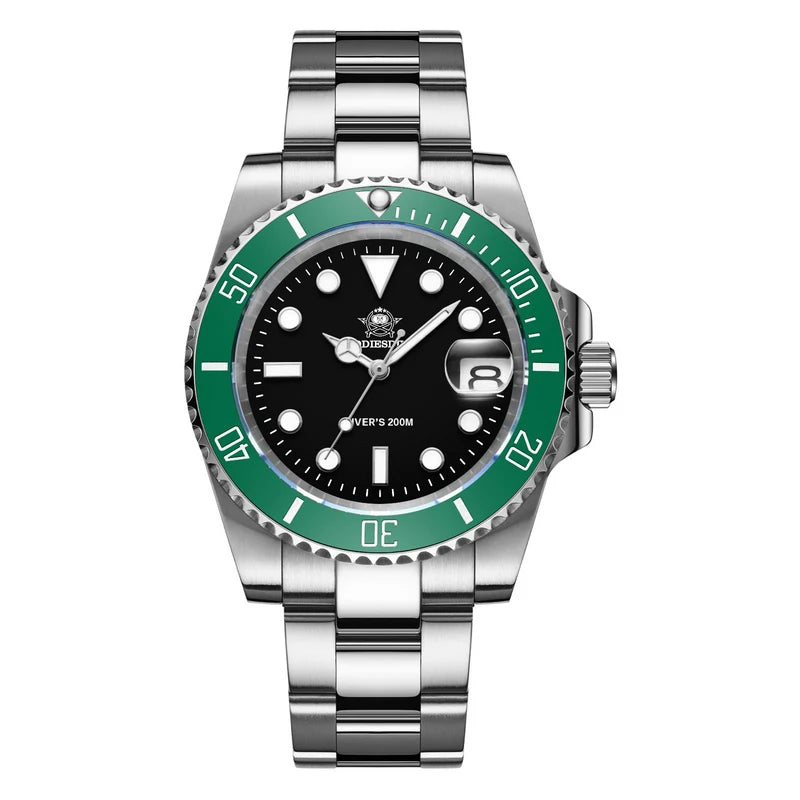 ADDIESDIVE Stainless Steel Watch for Men Waterproof Outdoor Leisure Sports Watch