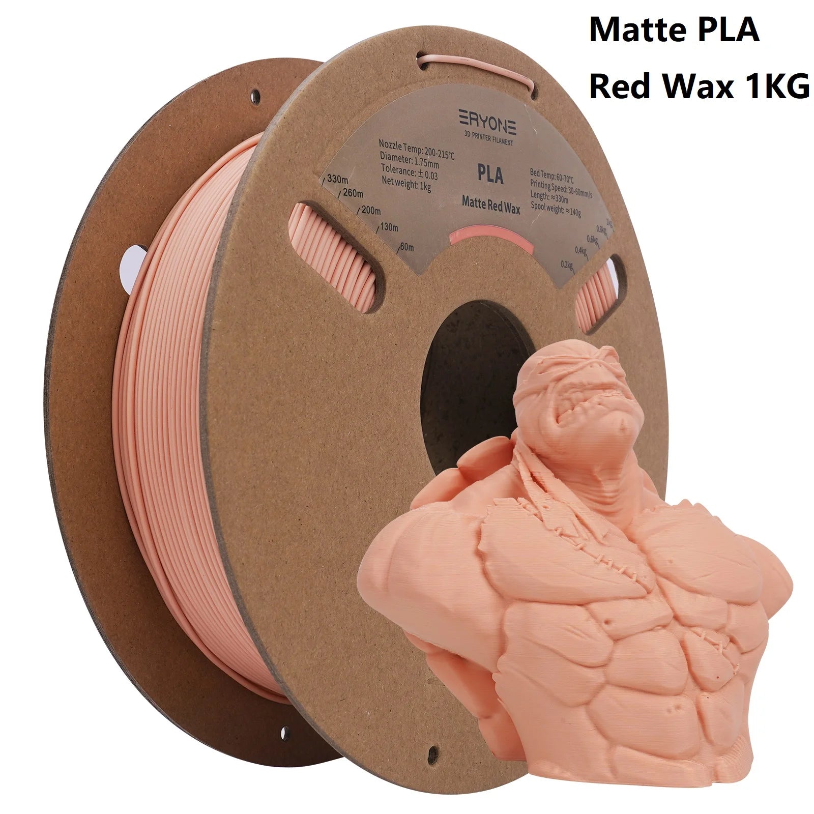 ERYONE PLA Matte Premium Filament 3D Print, Multicolour Available, 1KG/Spool
