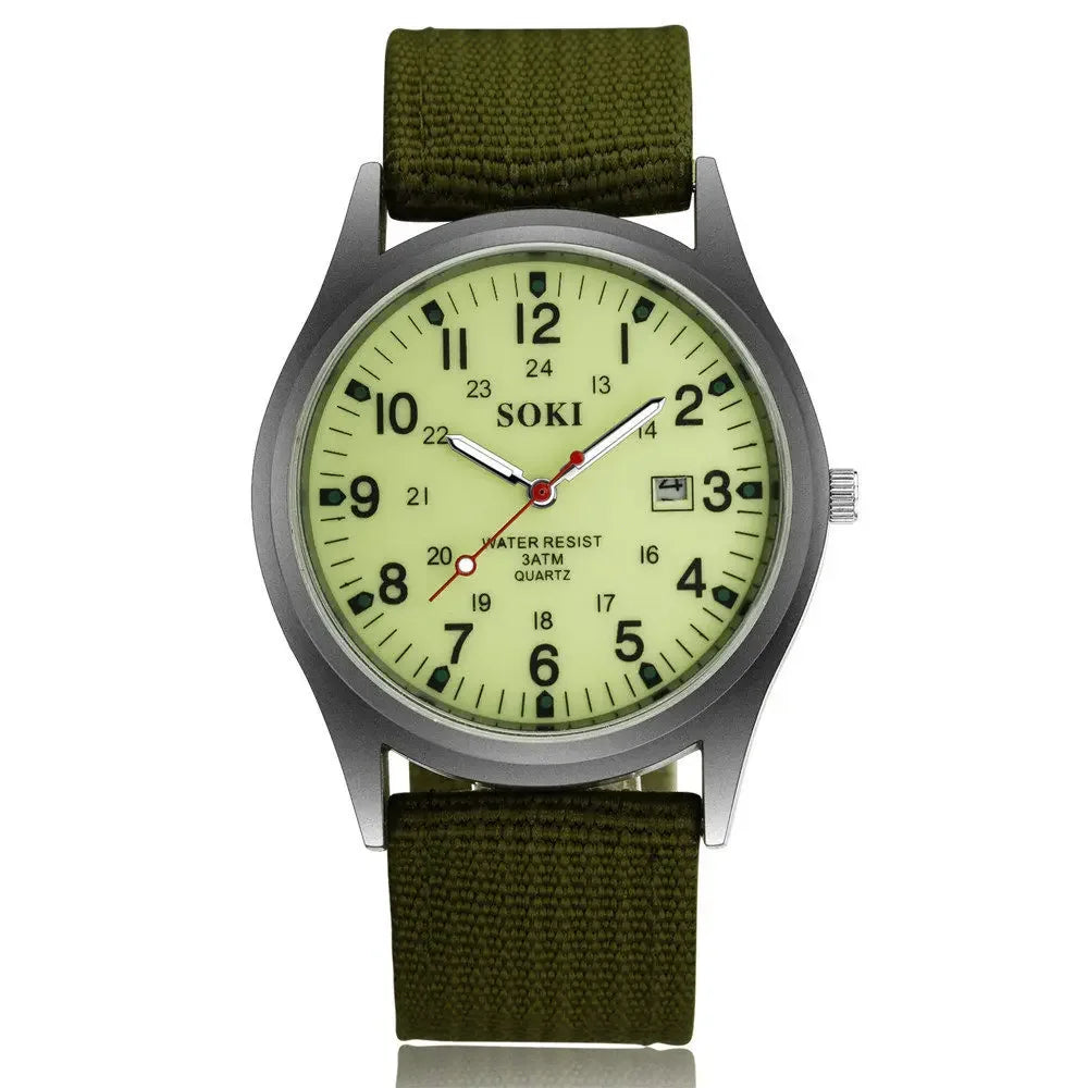 Top Quality Luxury  Luminous Canvas Watch for Men