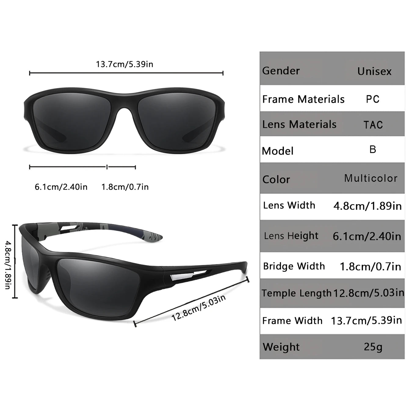 Polarized Sunglasses Cycling Driving Hiking Anti-glare UV400 for Men Women