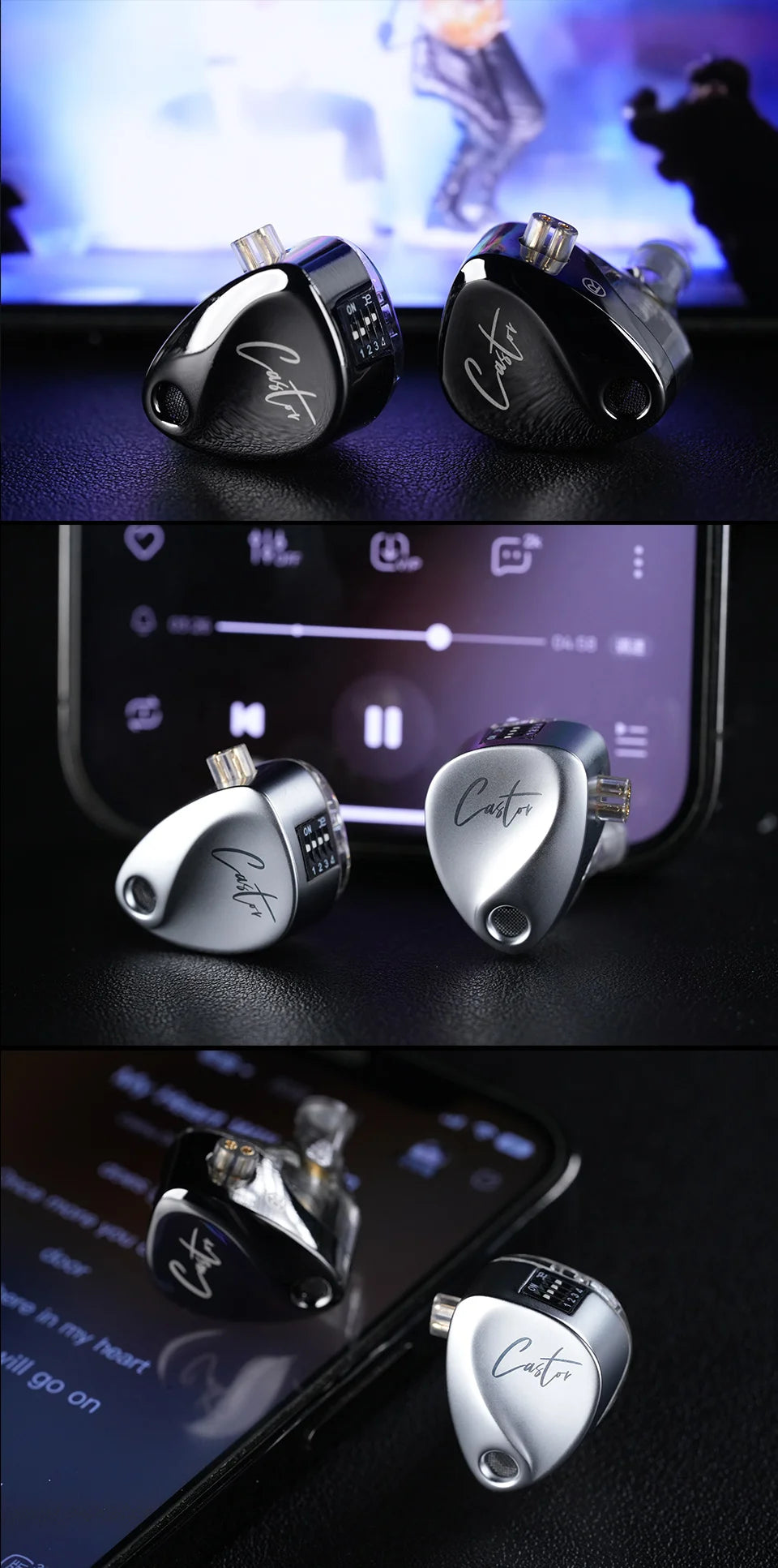 KZ Castor In Ear HiFi 2DD Dynamic High-end Tuneable Balanced  Earphones